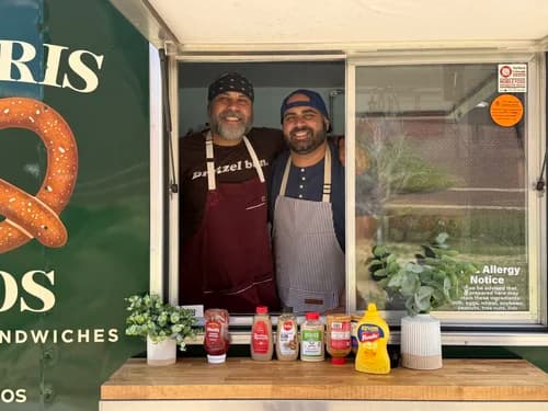 Merris Bros trailer at a pop-up event